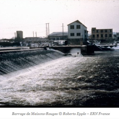 Barrage de Maisons-Rouges (avant et après effacement) © Roberto Epple - ERN