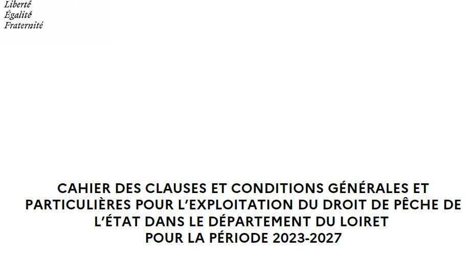 Dept45 : Renouvellement des baux de pêche 2023-2027